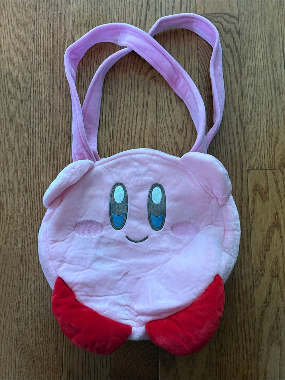 Pink Kirby Plush Crossbody Bag for Kids